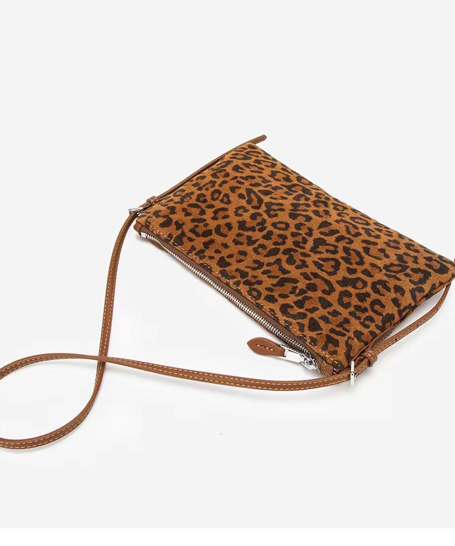 Unique Khaki Leopard Solid Durable Faux Leather Mini Bag