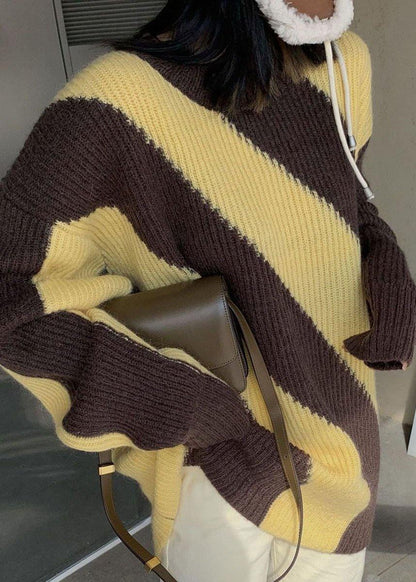 Classy Black O-Neck Loose Fall Winter Sweater - SooLinen