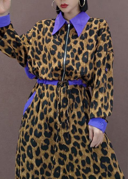 Unique Leopard Fall Fashion Spring Jumpsuit Pants - SooLinen
