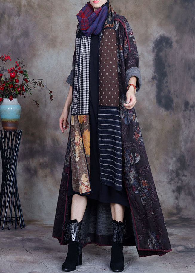 Einzigartiger lässiger Herbstmantel mit O-Ausschnitt und Druckknopf