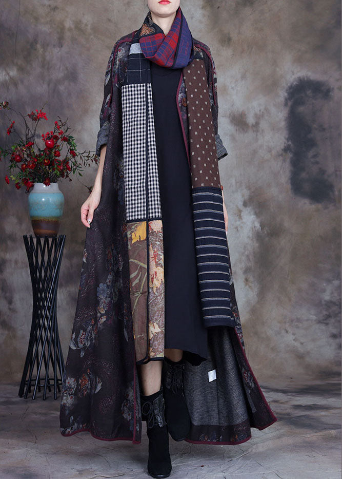 Einzigartiger lässiger Herbstmantel mit O-Ausschnitt und Druckknopf