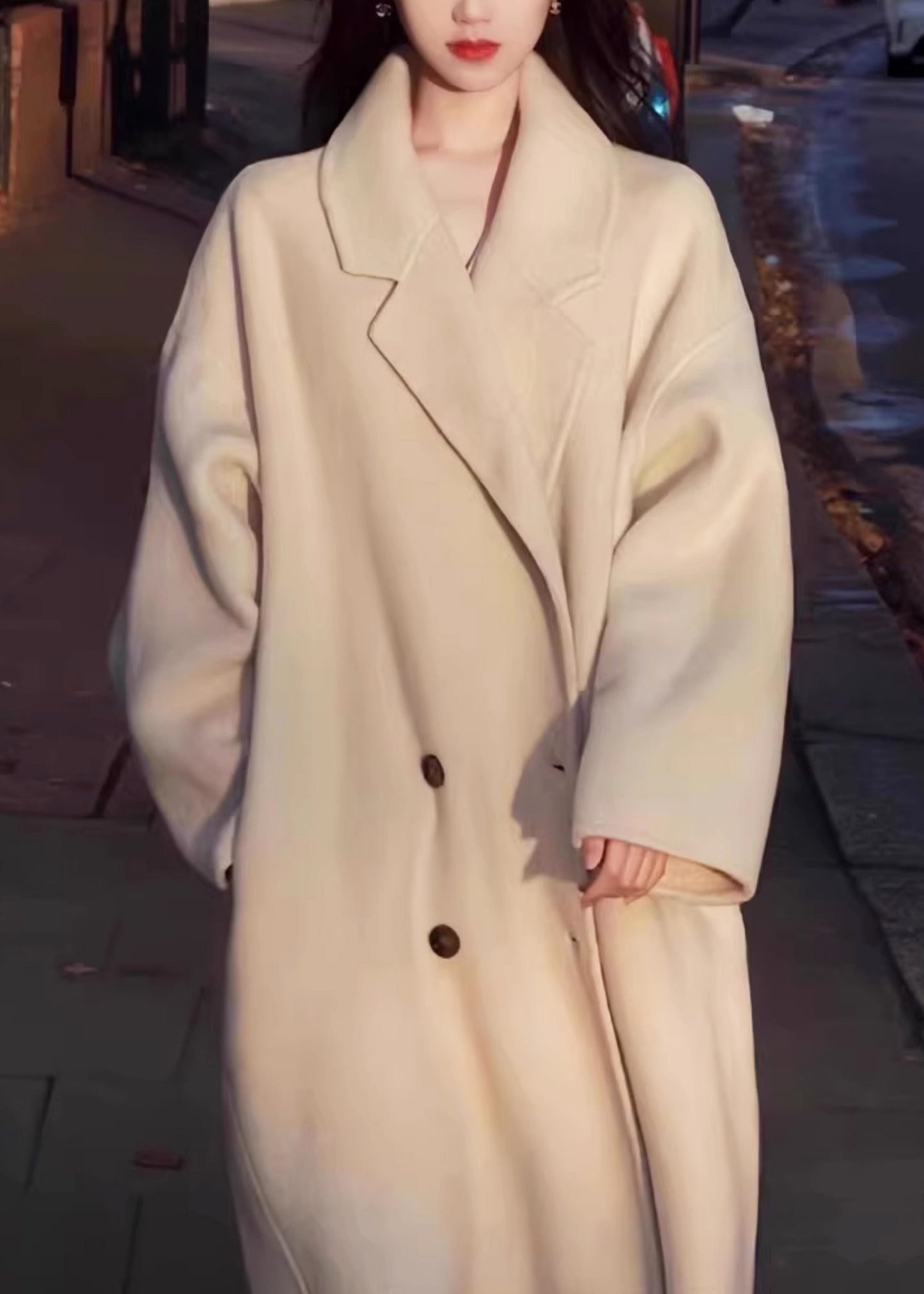 Einzigartige, übergroße, zweireihige Wollmäntel für den Winter