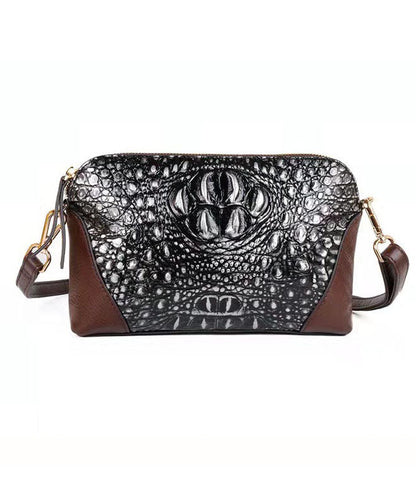 Einzigartige Satchel-Handtasche aus rotem Kalbsleder mit Krokodilmuster