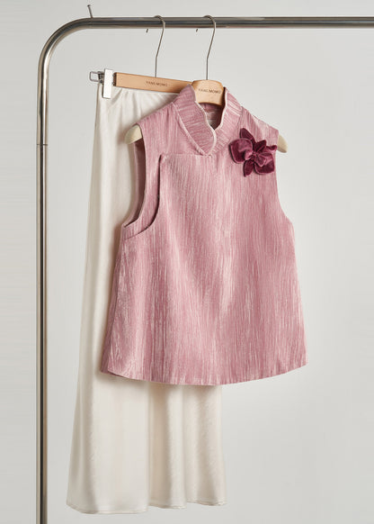 Einzigartige Seidenvelourswesten mit Rosenmuster für den Frühling