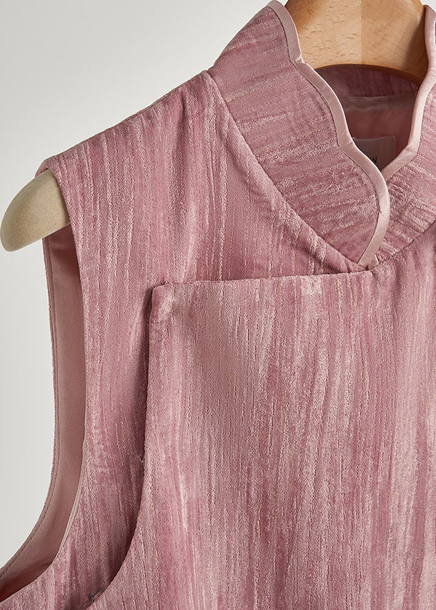 Einzigartige Seidenvelourswesten mit Rosenmuster für den Frühling