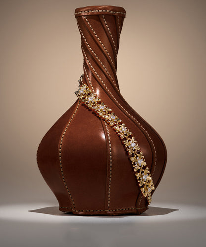 Unique Silk Copper Alloy Zircon Iris Hollow Out Lariat Necklace