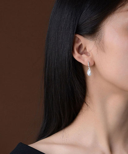 Einzigartige Ohrhänger aus Seide und Sterlingsilber mit Perlen