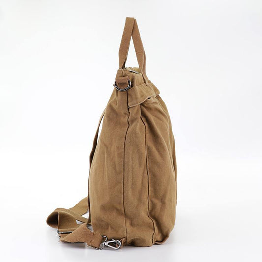 Unique Soft Surroundings Plus Size brown Canvas Square Backpack - SooLinen