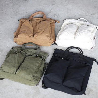 Unique Soft Surroundings Plus Size brown Canvas Square Backpack - SooLinen