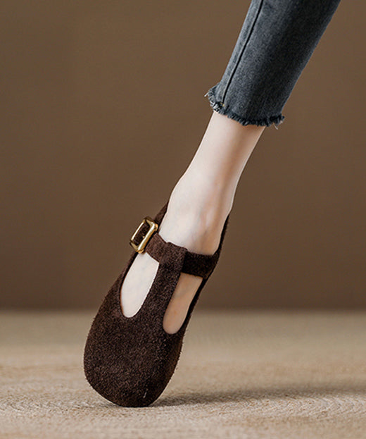 Einzigartige, klobige Loafer mit Spleißung für Damen aus rotem Wildleder