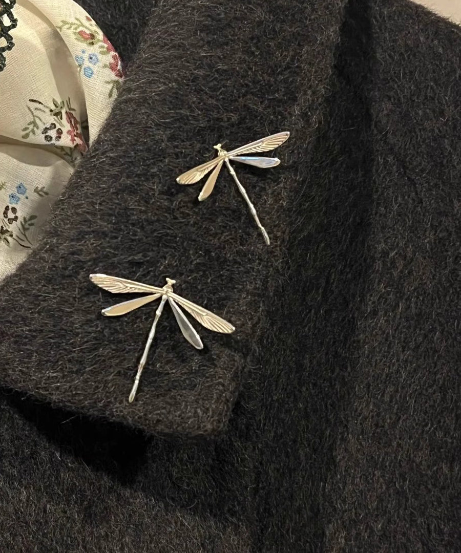 Unique Sterling Silver Overgild Dragonfly Brooches