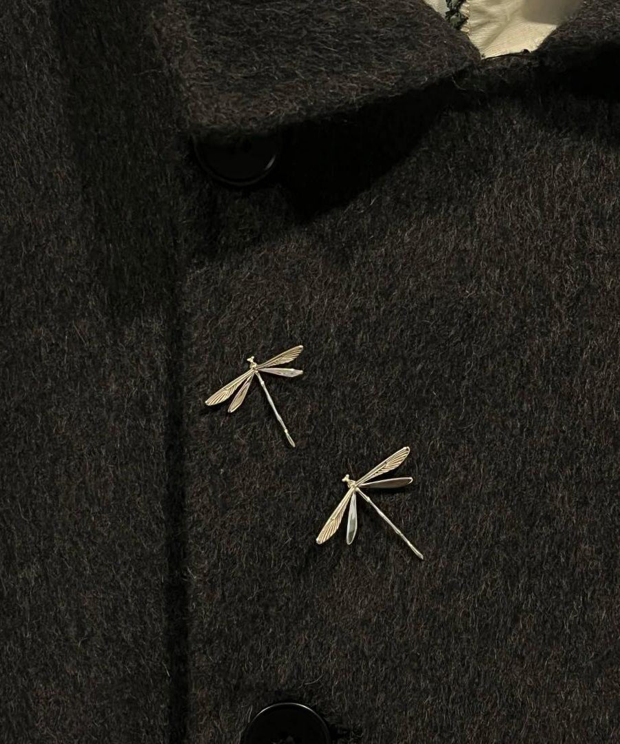 Unique Sterling Silver Overgild Dragonfly Brooches