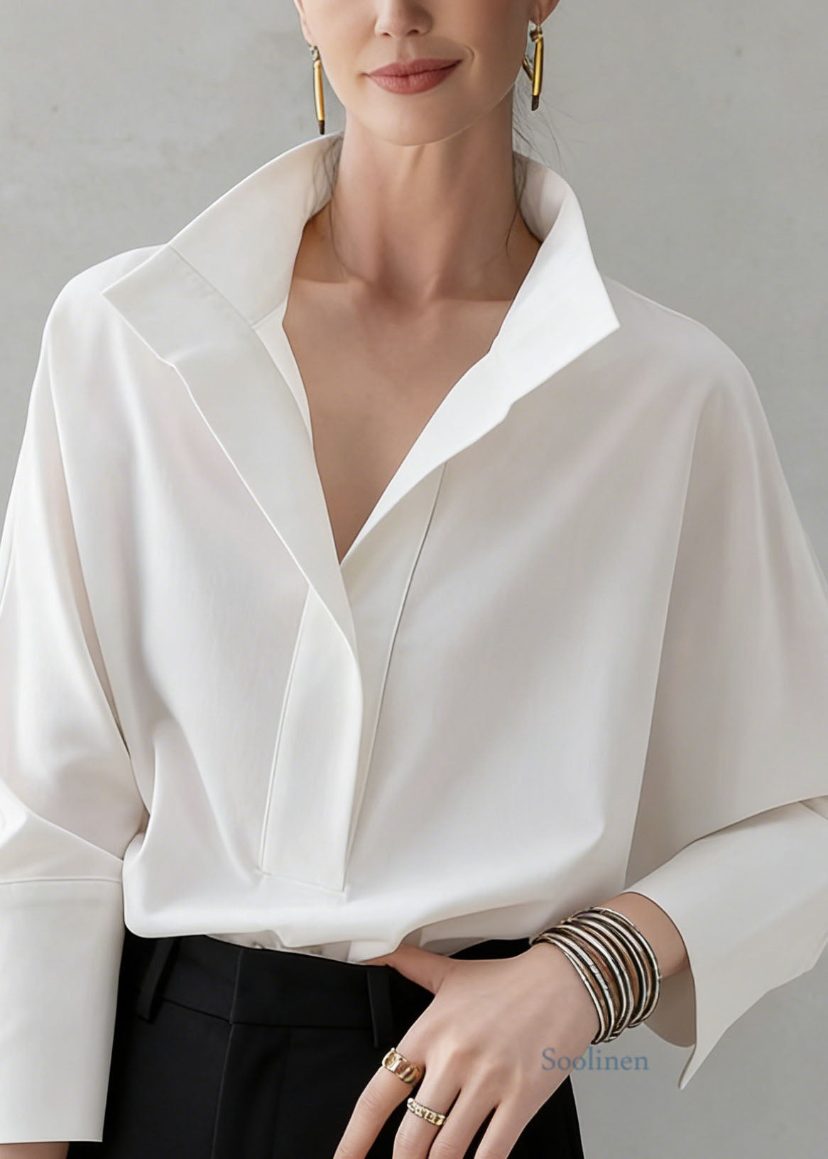 Unique White Peter Pan Collar Cotton Shirt Tops Summer