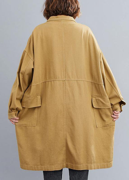 Unique Yellow Clothes For Women Lapel Patchwork Daily Spring Blouses - SooLinen