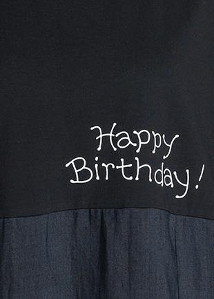 Unique black print dress o neck patchwork A Line summer Dresses - SooLinen