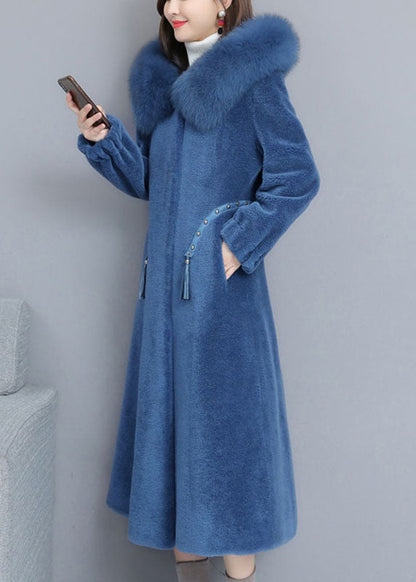 Vintage Beige Mode Nagelperle Dicker Winter Langarm Parka