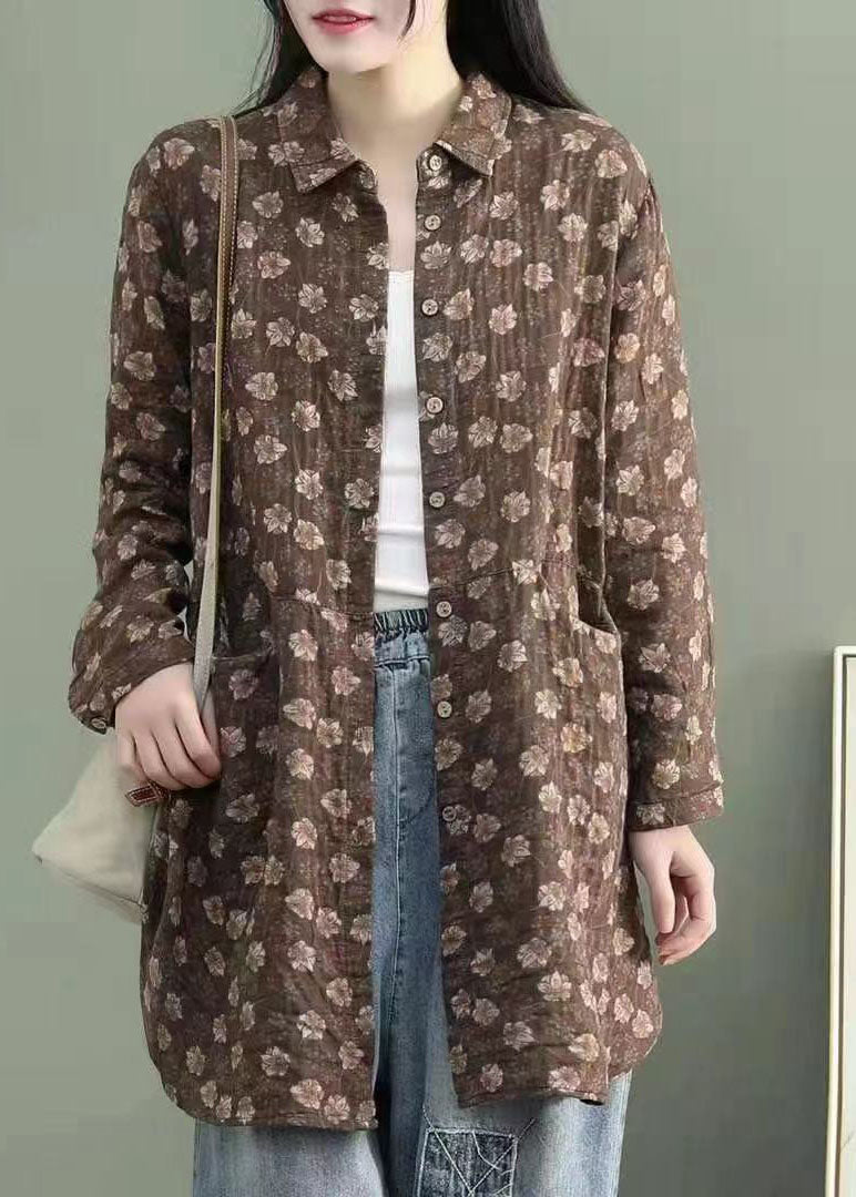 Vintage Blau Peter Pan Kragen Taste Seite offen Hemd Tops Frühling