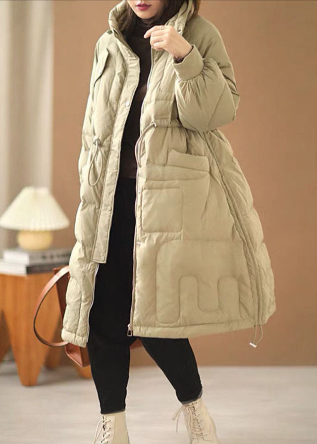 Vintage Duck egg green Cinched thick Duck Down Down Coat Winter