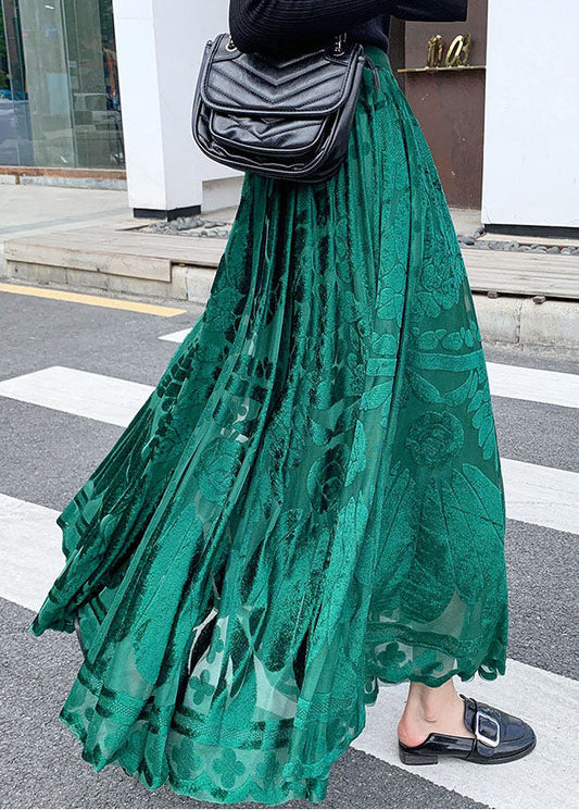 Vintage Grün Casual Velour Röcke Winter