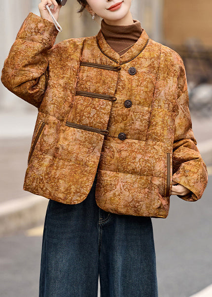 Abrigo de invierno vintage verde oversize con parches de piel de zorro y pato