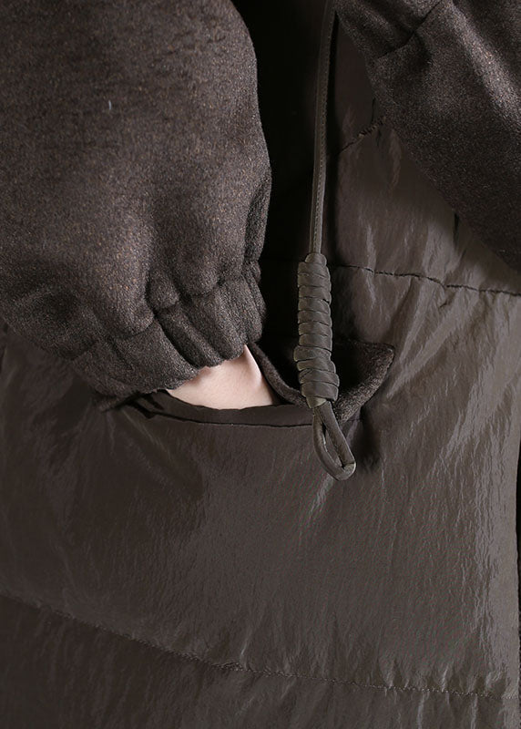 Vintage Grün Zip Up Feine Entendaunen Puffer Mantel Winter