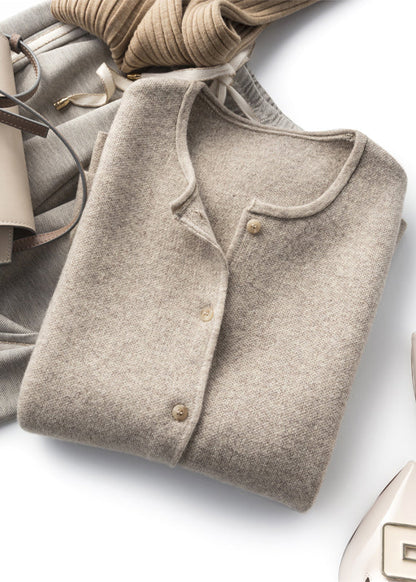 Vintage Khaki Button Woll Strandweste ärmellos