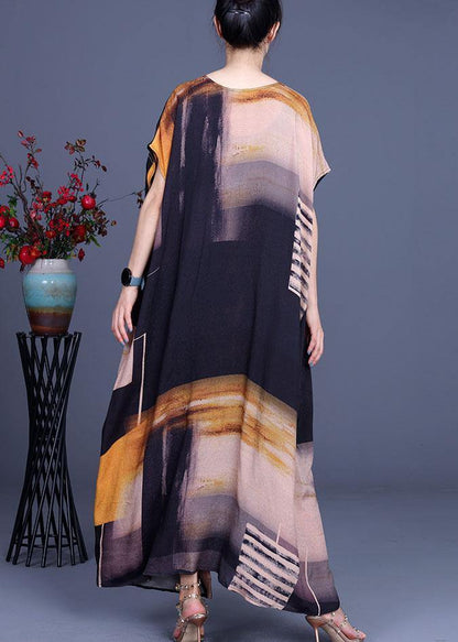 Vintage Navy Print Button Cardigans Two Pieces Set - SooLinen