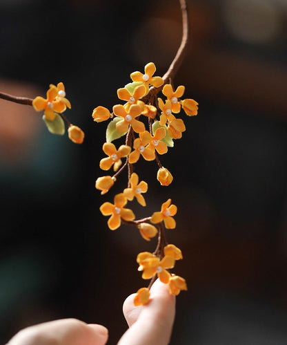 Vintage Orange Alloy Osmanthus Hairpin