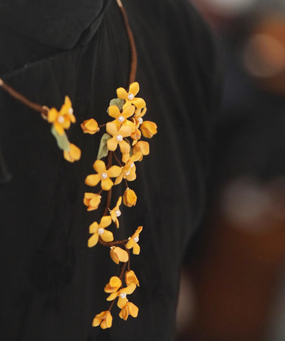 Vintage Orange Alloy Osmanthus Hairpin