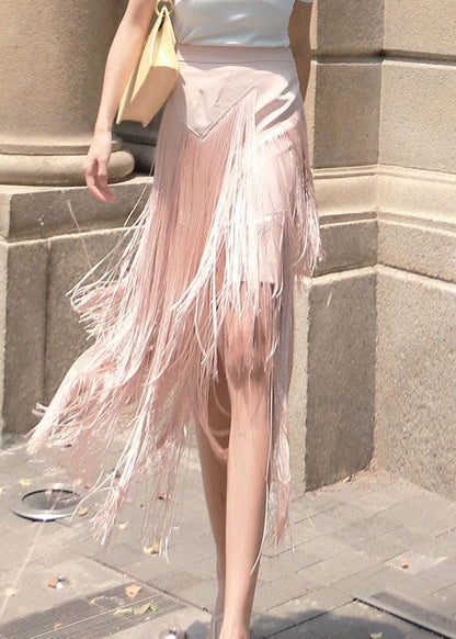 Vintage Rosa Zip Up Quaste Patchwork Rock Frühling