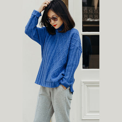 Vintage Sweater weather Beautiful spring blue DIY knitwear low high design