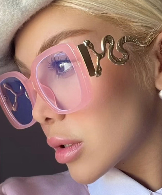 Vogue Black Square Snake Eyeframe Flat Mirror