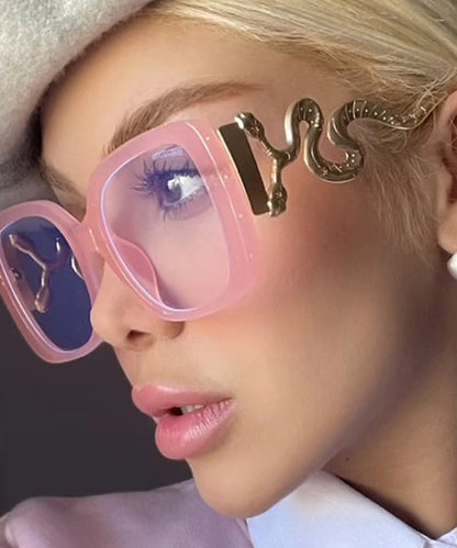 Vogue Black Square Snake Eyeframe Flat Mirror