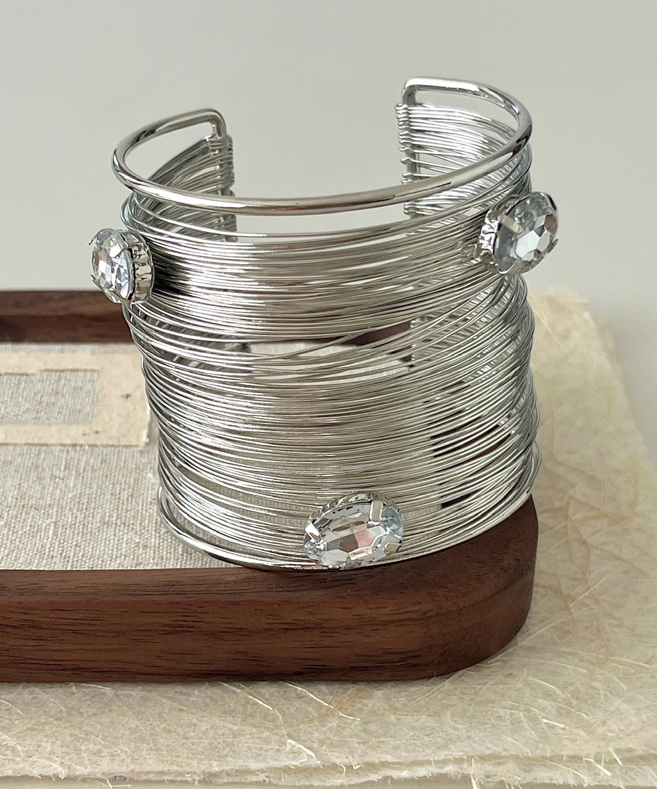 Vogue Gold Sterling Silber vergoldet Zirkon Manschette