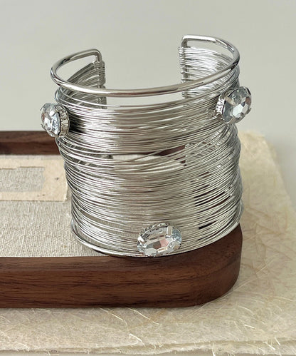 Vogue Gold Sterling Silber vergoldet Zirkon Manschette