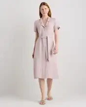 European Linen Midi Dress