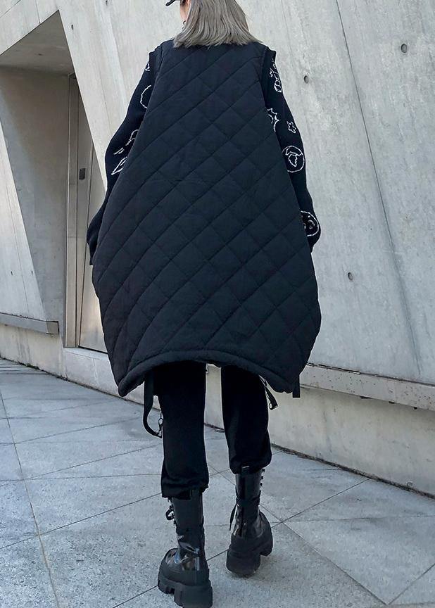 Warm plus size winter outwear green stand collar pockets sleeveless womens parkas - SooLinen