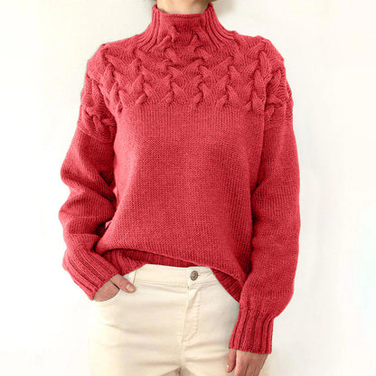 Jersey de cuello alto de punto cálido
