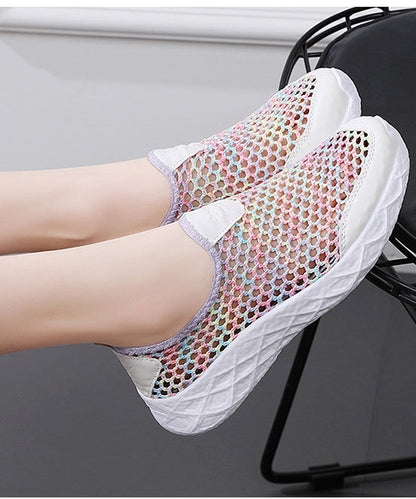 White Flat Feet Shoes Hollow Out Flats