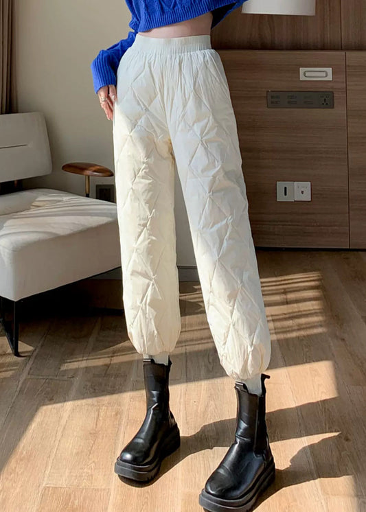 Pantalones cortos de algodón fino con bolsillos blancos y cintura elástica