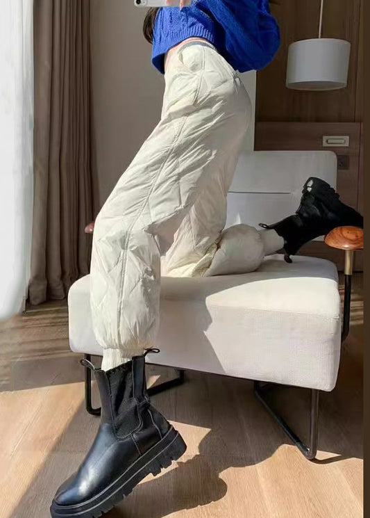 Pantalones cortos de algodón fino con bolsillos blancos y cintura elástica