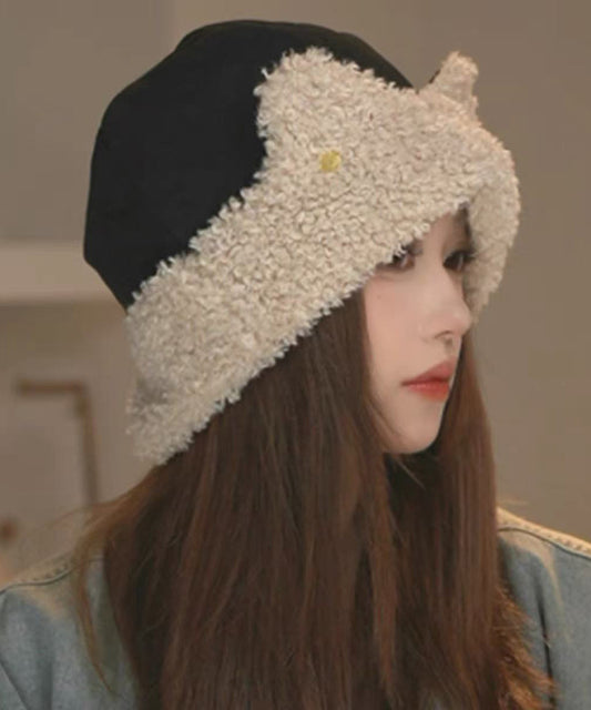 Winter Versatile Coffee Faux Fur Warm Ear Protection Hat