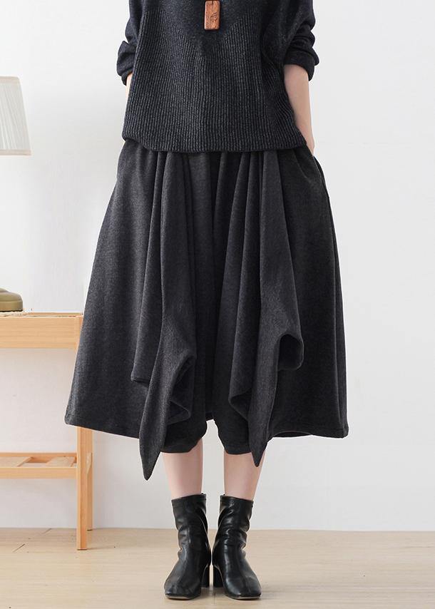 Winter new irregular knitted pants loose large women's crotch pants - SooLinen