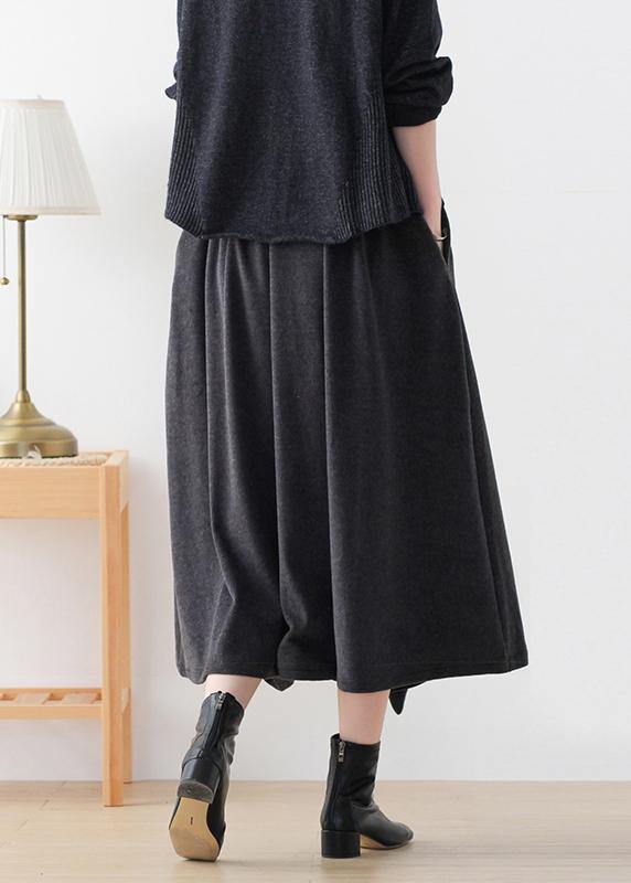 Winter new irregular knitted pants loose large women's crotch pants - SooLinen