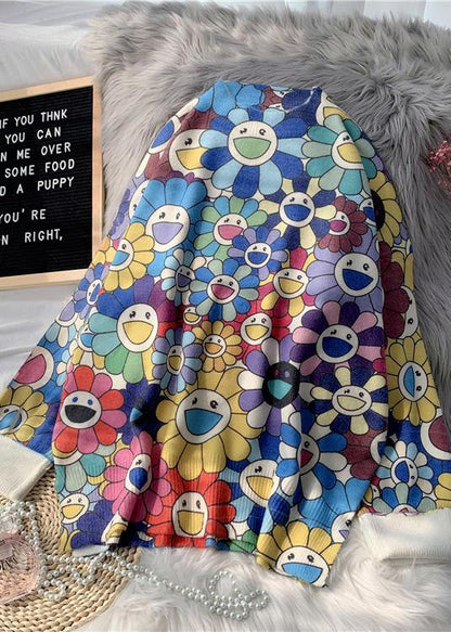 Winter o neck Sweater fall Wardrobes plus size beige print Tejidos knitted dress - SooLinen