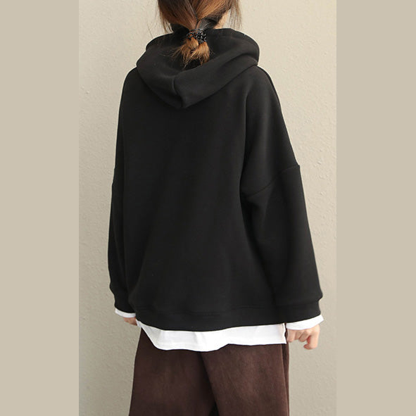 Damen 2018 Neue Casual Thicken Brushed Fleece Loose Tops Q1912