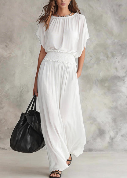 Women Army Green O Neck Patchwork Chiffon Dresses Summer