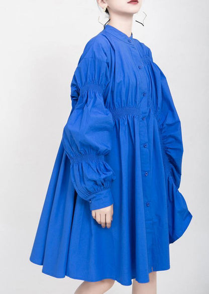 Women Asymmetrical Pleated Big Size Dress Spring - SooLinen