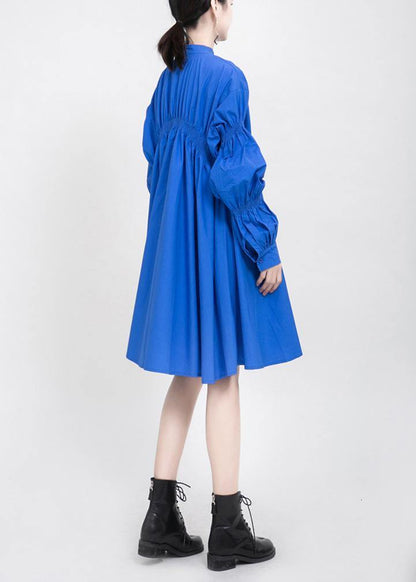 Women Asymmetrical Pleated Big Size Dress Spring - SooLinen