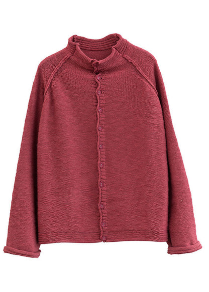 Frauen Beige Solide Taste Woll Stricken Pullover Frühling